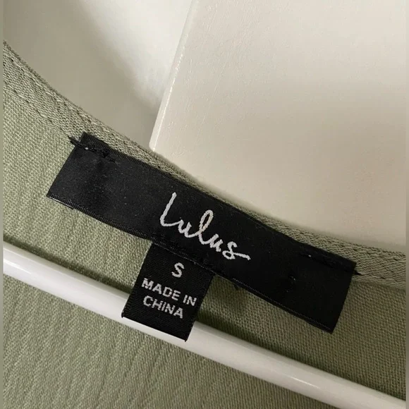 Lulus Wrap Much Obliged Maxi Dress Olive Green Size Small - Picture 5 of 6